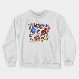 Colorful Chickens I Found the Key to Happiness Surround Yourself with Chickens Crewneck Sweatshirt